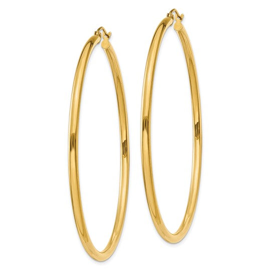 Leslie's 14k Polished 2.5mm Polished Hoop Earrings