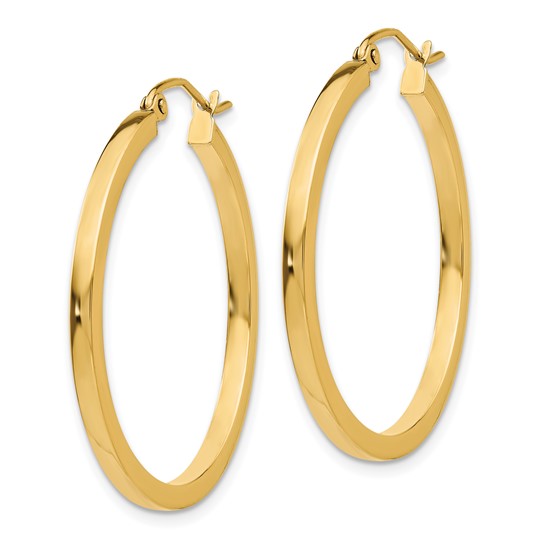 Leslie's 14k 2mm Square Tube Hoop Earrings