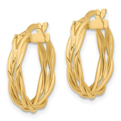 Leslie's 14K Polished Braided Hoop Earrings