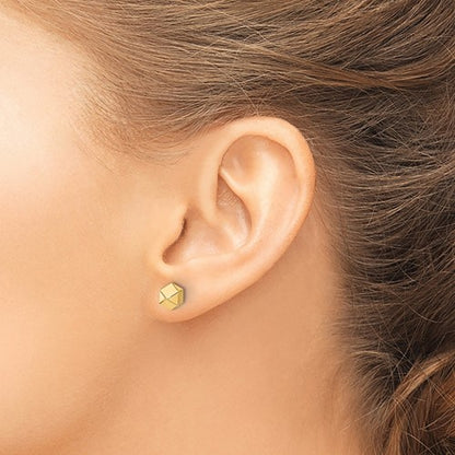 Leslie's 14K Polished Geometric Ball Post Earrings