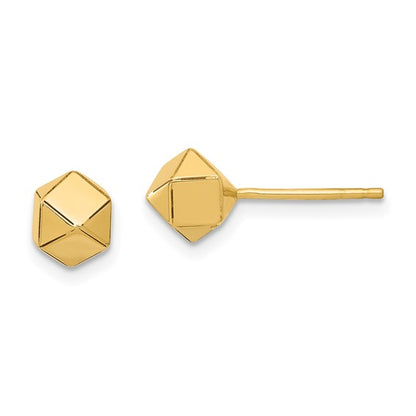 Leslie's 14K Polished Geometric Ball Post Earrings