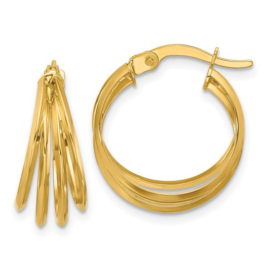 Leslie's 14K Polished Hoop Earrings