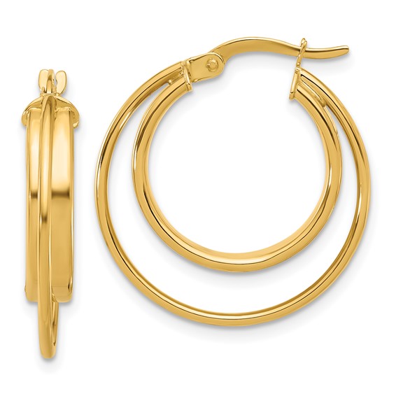 Leslie's 14K Polished Hoop Earrings