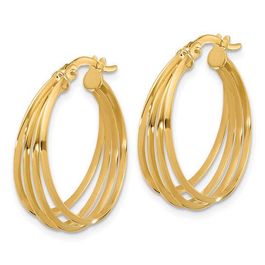 Leslie's 14K Polished Hoop Earrings