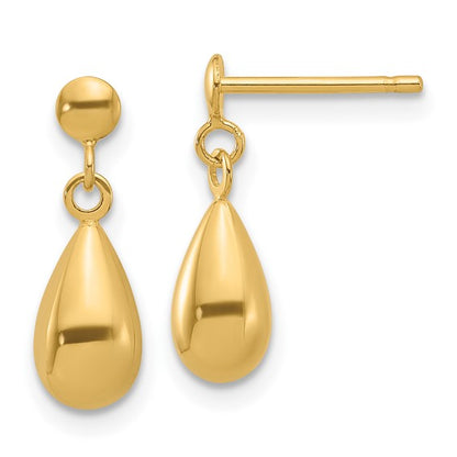 Leslie's 14K Polished Teardrop Dangle Earrings