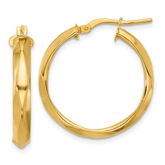 Leslie's 14K Polished Round Hoop Earrings