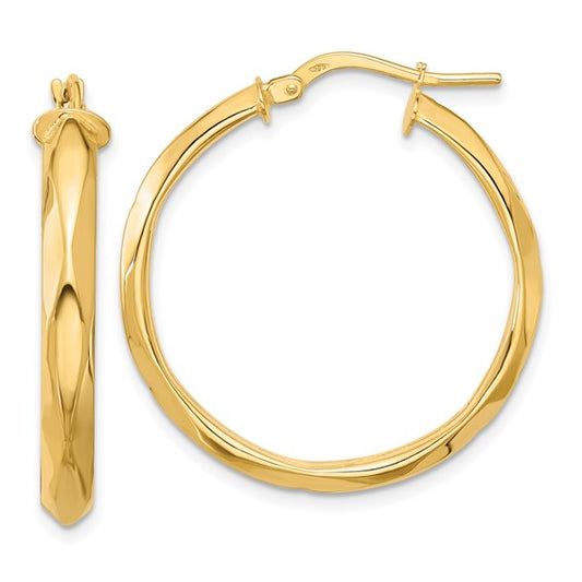 Leslie's 14K Polished Round Hoop Earrings