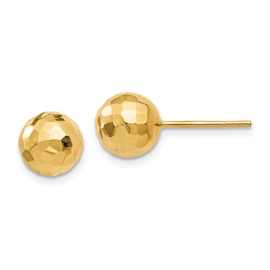 Leslie's 14K Polished Faceted Post Earrings