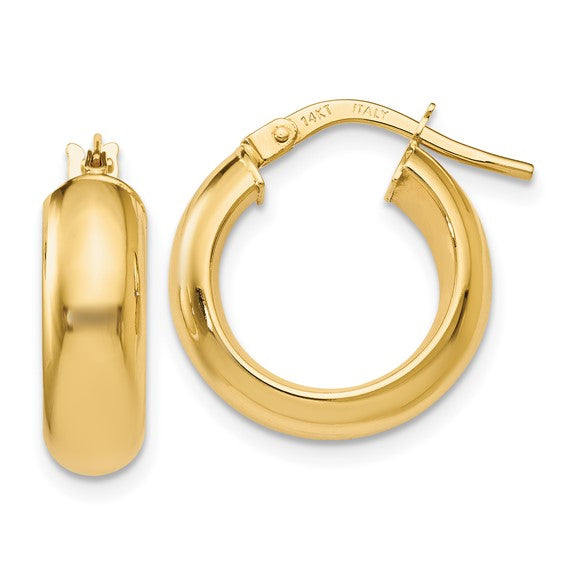 Leslie's 14K Polished Hoop Earrings