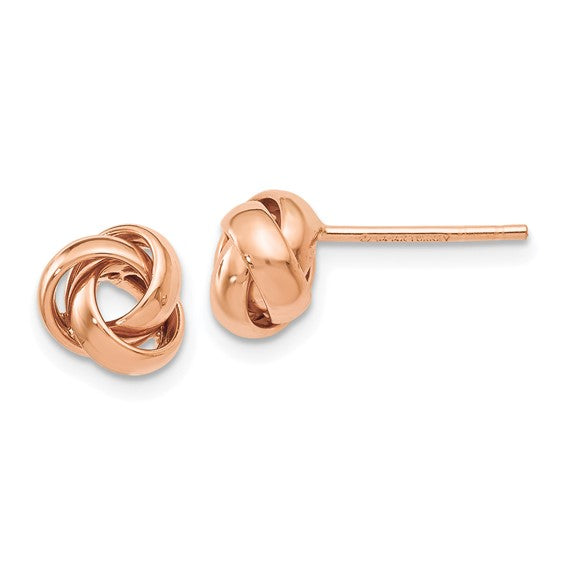 Leslie's 14K Rose Gold Polished Post Earrings