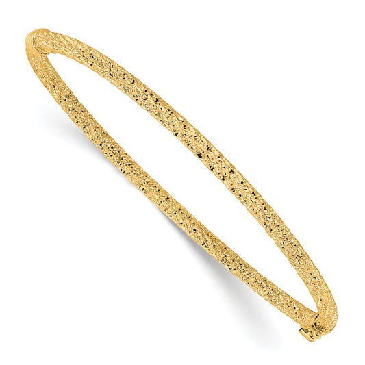 Leslie's 14K D/C Twisted Hinged Bangle