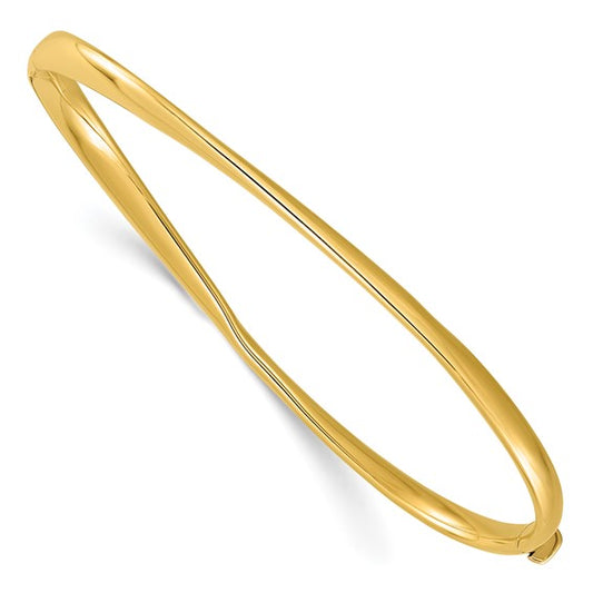 Leslie's 14k Polished Twisted Hinged Bangle Bracelet