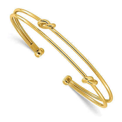 Leslie's 14K Polished Knot Cuff Bangle