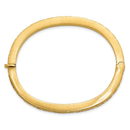 Leslie's 14K Polished and Diamond-cut Bangle