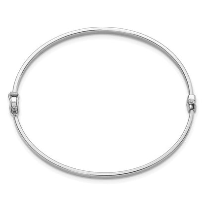 Leslie's 14K White Gold Polished Hinged Bangle