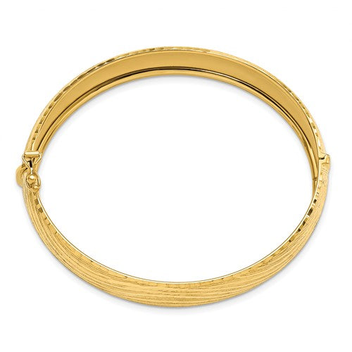 Leslie's 14K Polished Textured Bangle