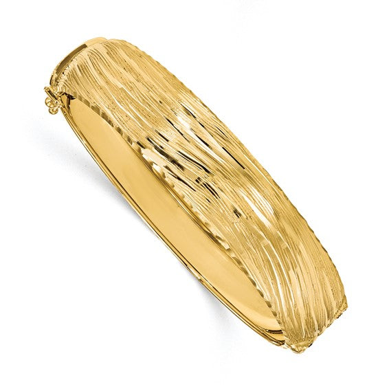 Leslie's 14K Polished Textured Bangle