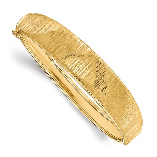 Leslie's 14K Polished Textured Bangle