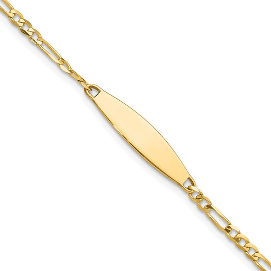 14k Figaro ID Bracelet