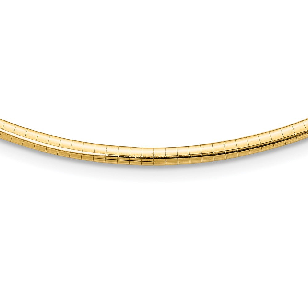 14k 3mm Domed Omega Necklace