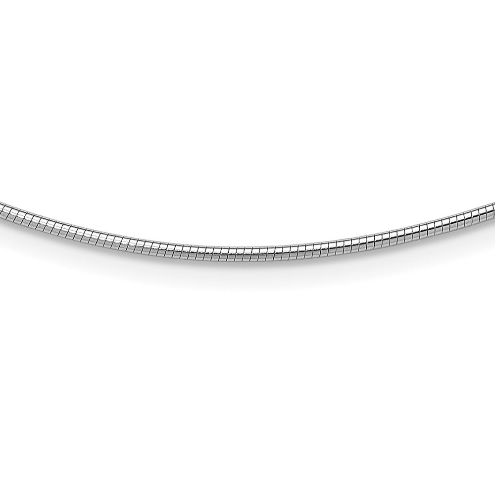 14K White Gold 1.4mm Round Omega