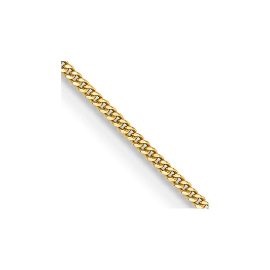 14k .9mm Curb Pendant Lobster Clasp Chain