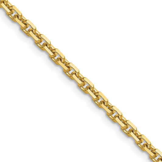 14k 3.25mm D/C French Link Chain