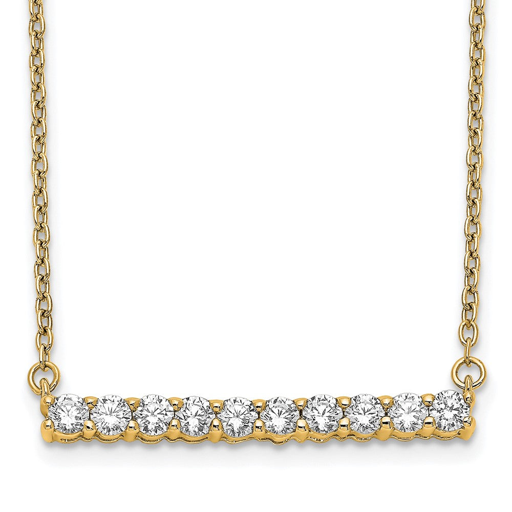 14k Diamond Bar 18 inch Necklace