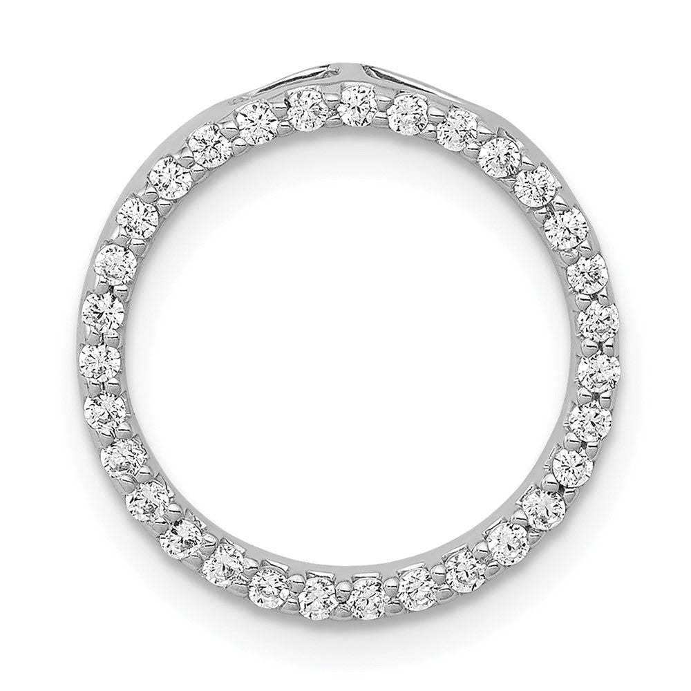 14k Yellow Gold Diamond Circle Pendant