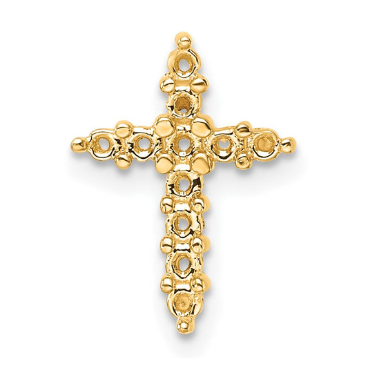 14k 1/3ct Cross Chain Slide Mounting