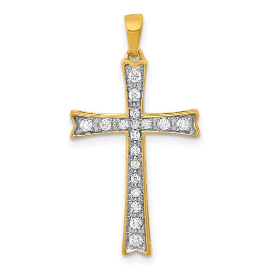 14k 1/5ct. Diamond Cross Pendant