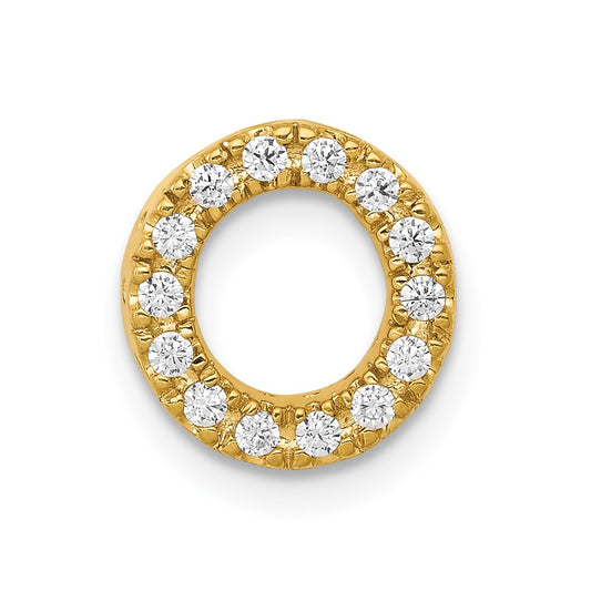 14K Diamond Letter O Initial Charm