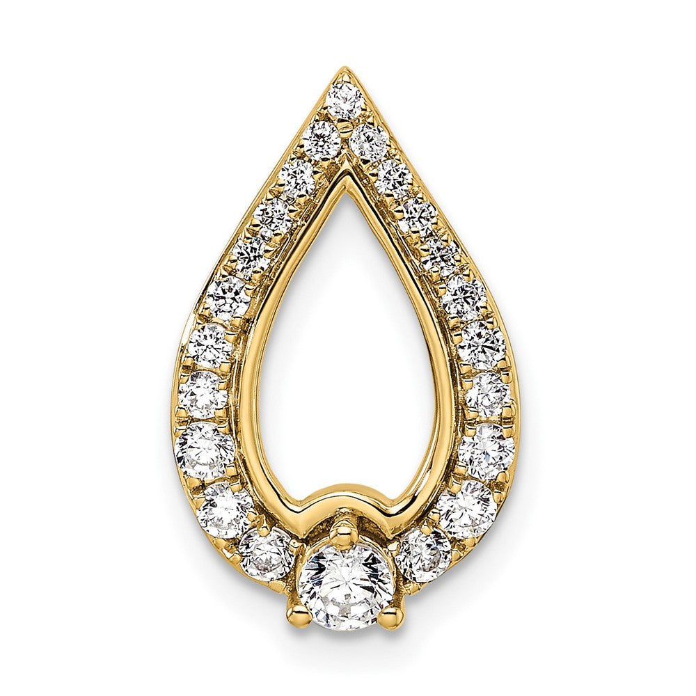 14k Yellow Gold Diamond Pendant