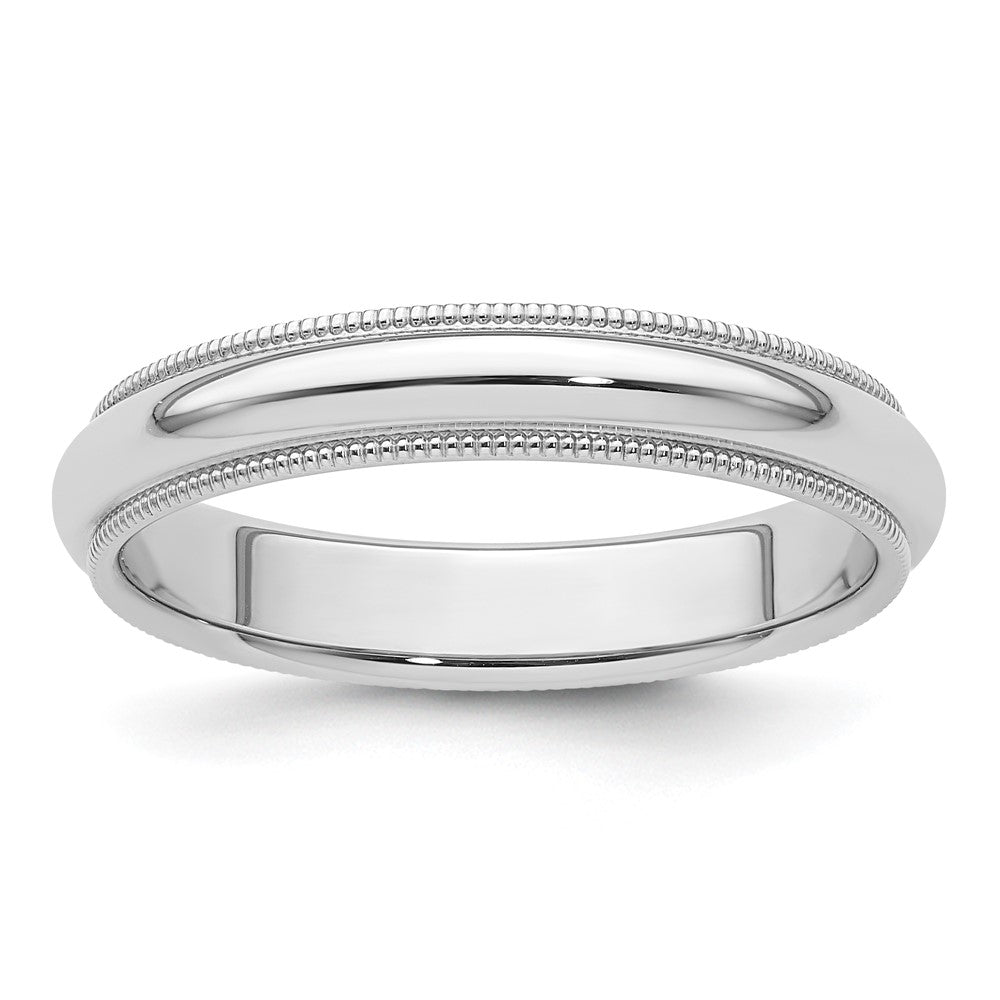 Platinum 4mm Comfort-Fit Milgrain Size 11 Wedding Band