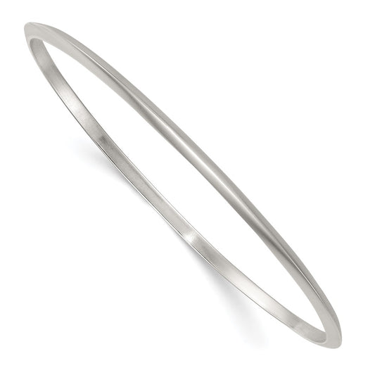 Sterling Silver Polished 2.75mm Knife Edge Slip On Bangle
