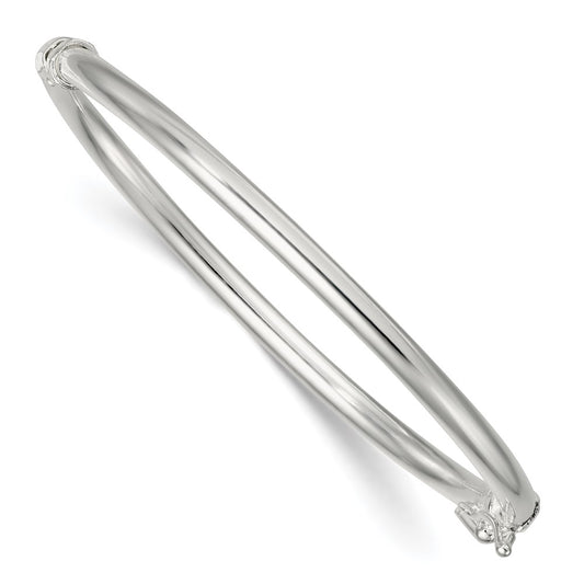 Sterling Silver Polished Hinged Baby Bangle