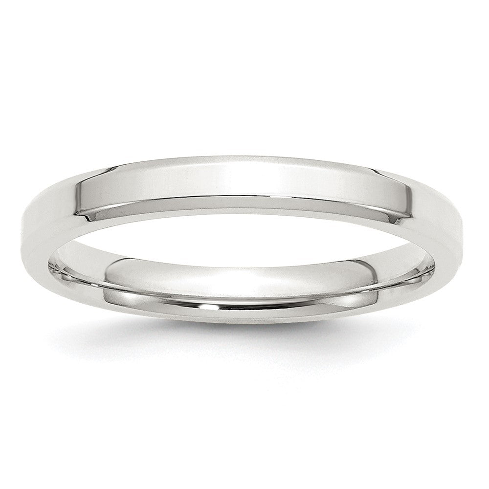 Sterling Silver 3mm Bevel Edge Size 7 Band