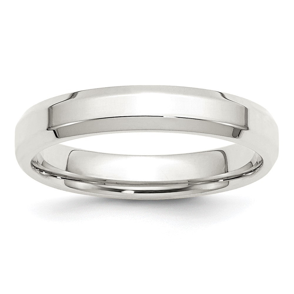 Sterling Silver 4mm Bevel Edge Size 12.5 Band