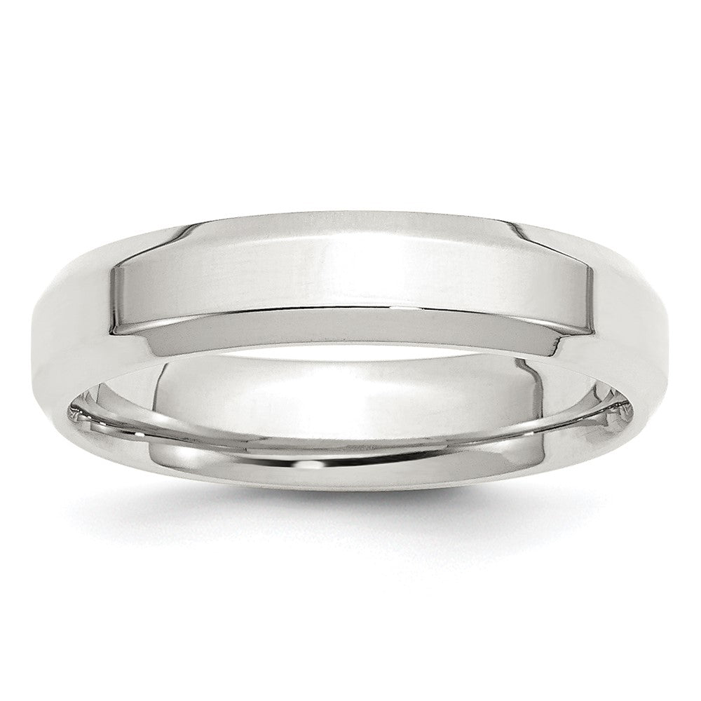 Sterling Silver 5mm Bevel Edge Size 6 Band