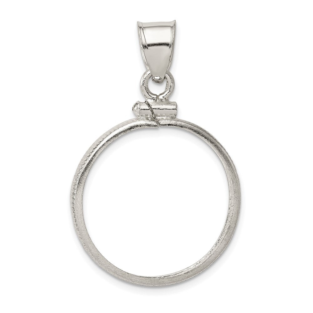 Sterling Silver 21.1 x 2.0mm $0.05 Screw Top Coin Polished Bezel Pendant