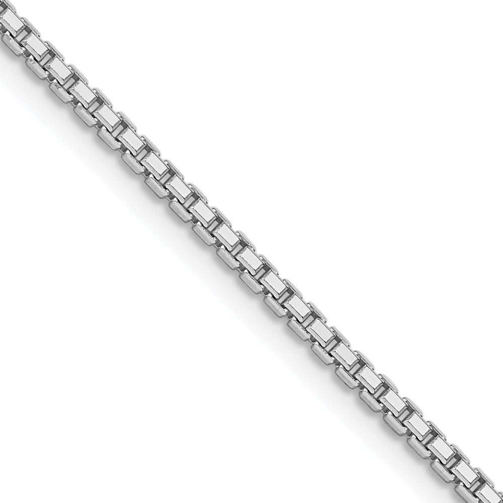 Sterling Silver Rhodium-plated 1.7mm 8 Sided Mirror Box Chain