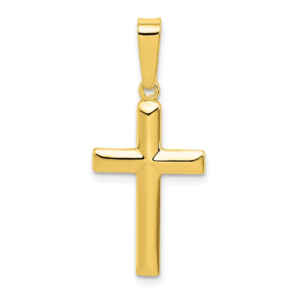 Sterling Silver Gold-tone Polished Cross Pendant