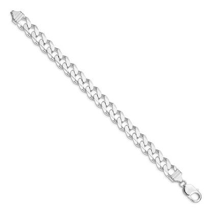 Sterling Silver Rhodium-plated 11mm Curb Chain