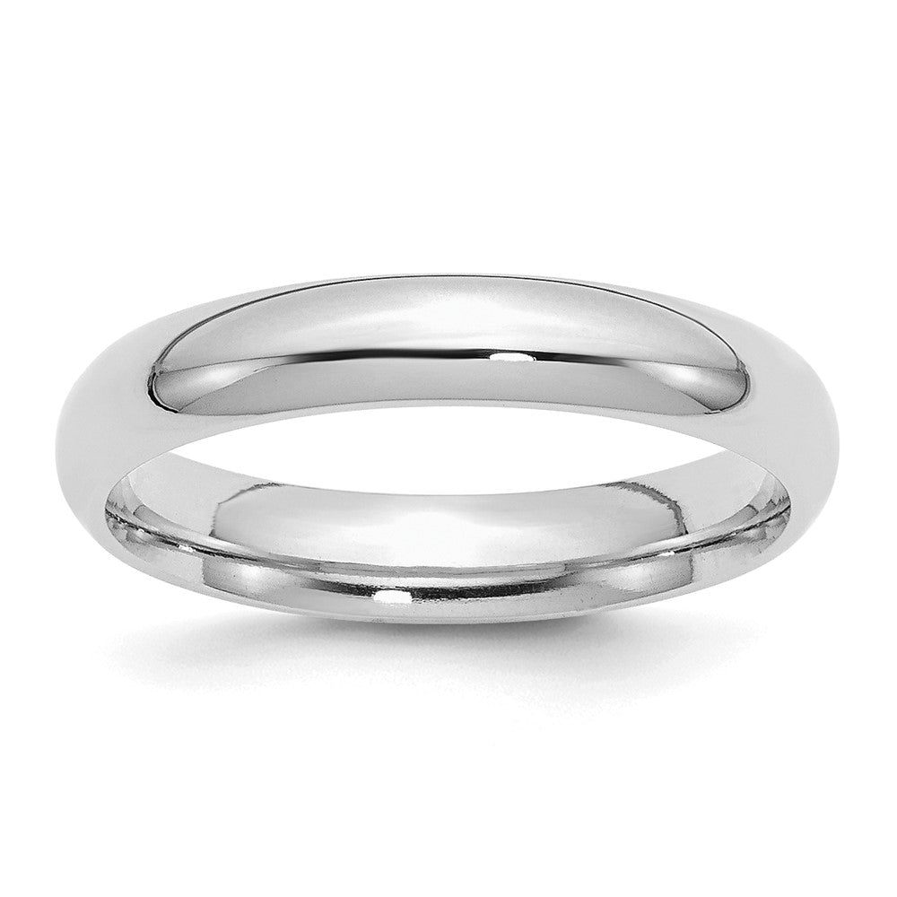 Sterling Silver Rhodium-plated 4mm Comfort Fit Size 9.5 Band