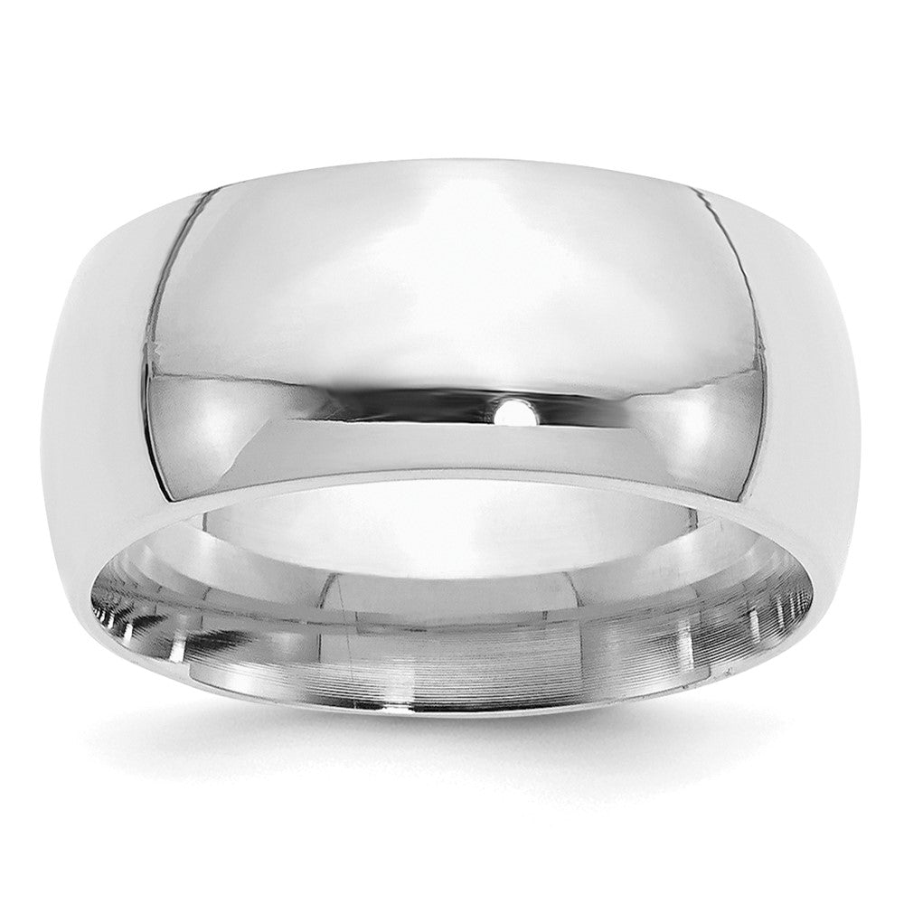 Sterling Silver Rhodium-plated 10mm Comfort Fit Size 12 Band