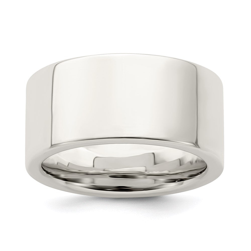 Sterling Silver 10mm Comfort Fit Flat Size 10 Band