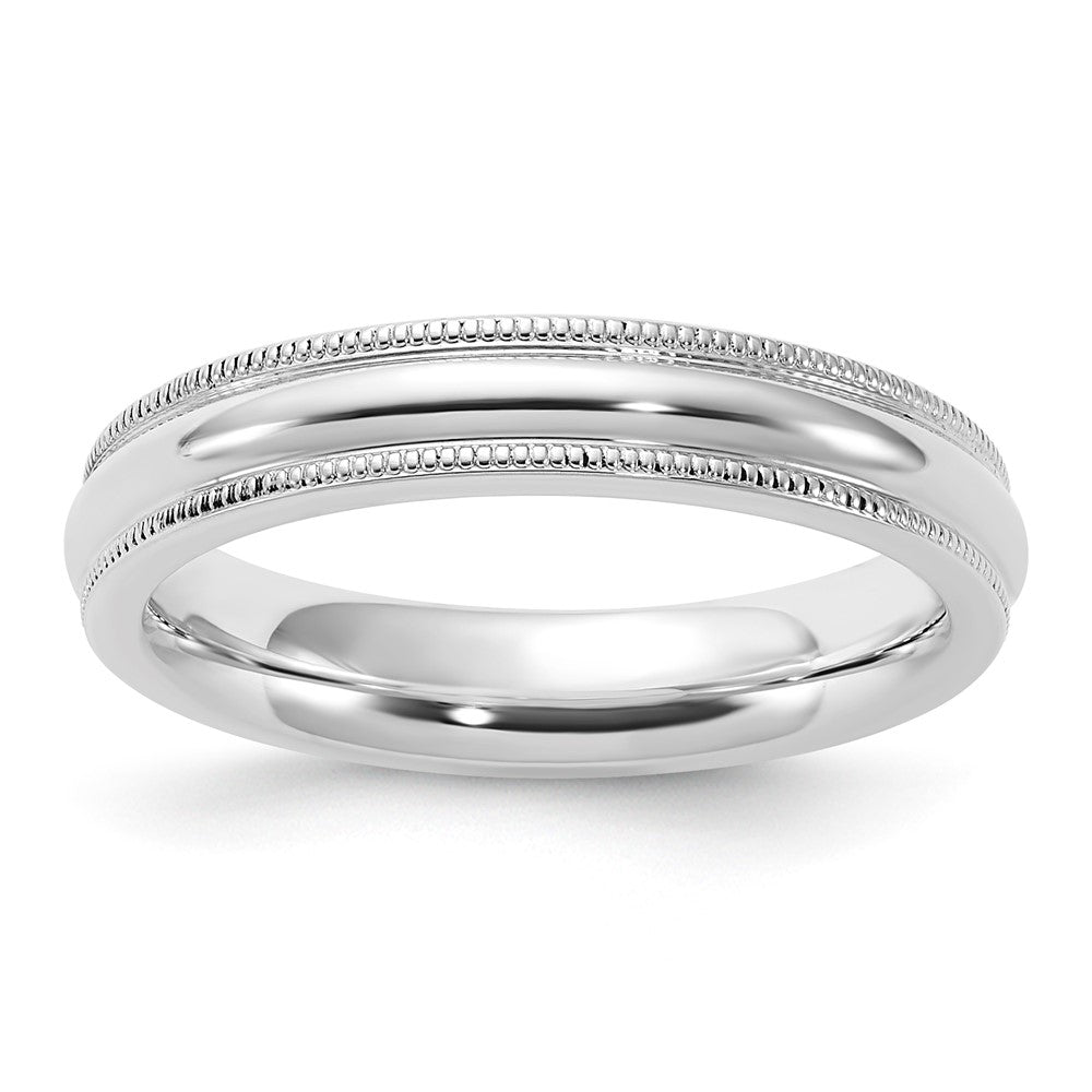 Sterling Silver 4mm Milgrain Comfort Fit Size 4 Band