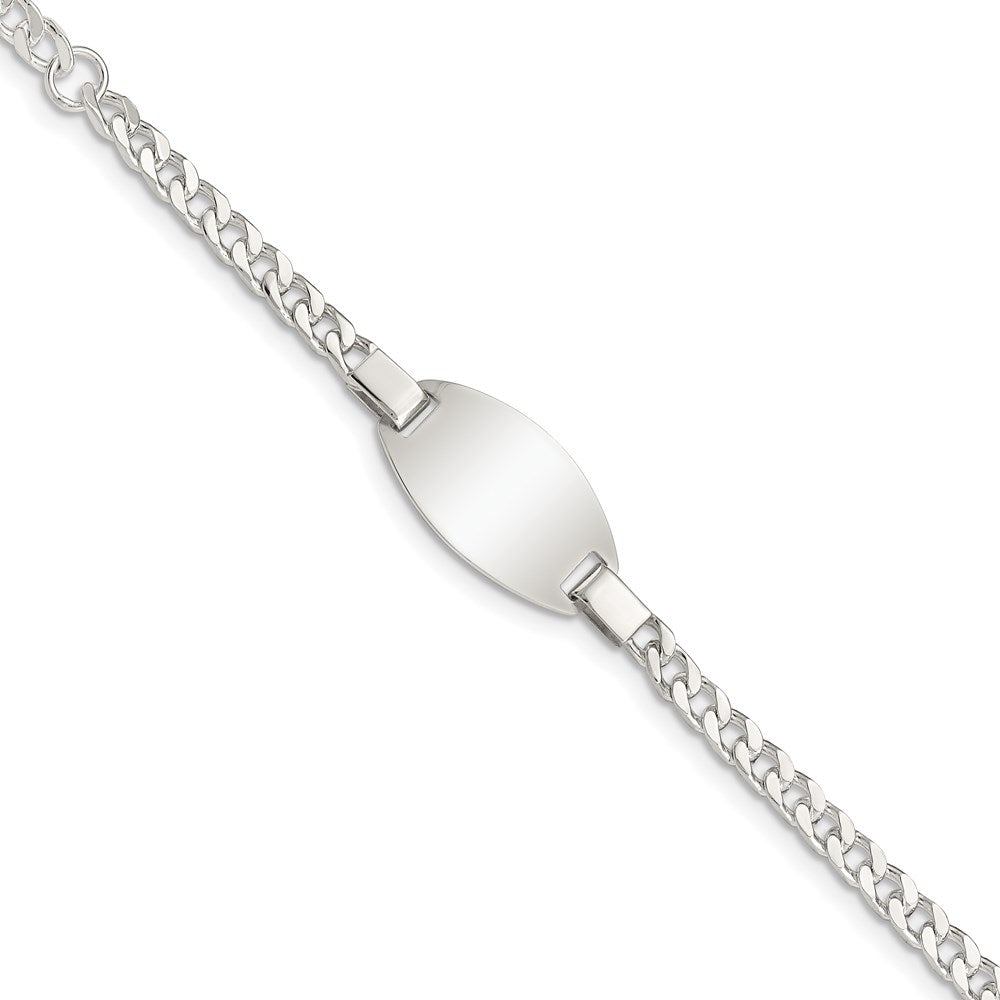 Sterling Silver Childrens 5in Plus 1in Ext ID Bracelet