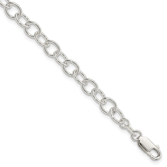 Sterling Silver Polished Fancy Link Bracelet