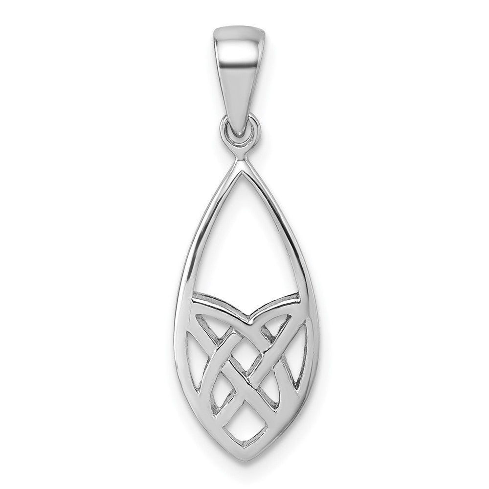 Sterling Silver Rhodium-plated Polished Fancy Pendant